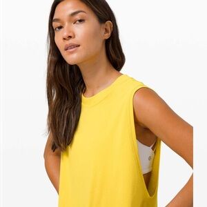 Lululemon 4 All Yours Boyfriend Tank Soleil Yellow Tank Top Sleeveless T-Shirt